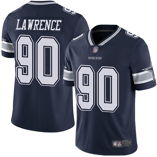 Men Dallas Cowboys Limited Navy Blue DeMarcus Lawrence Home 90 Vapor Untouchable NFL Jersey